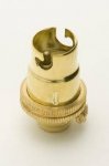 Jeani Lamp Holder A99 3/8" Entry SBC Small Bayonet Screw Plain Liner Brass