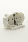 Jeani Lamp Holder A12 2G11 Vertical/Horizontal Screw Fix Adjustable White Plastic